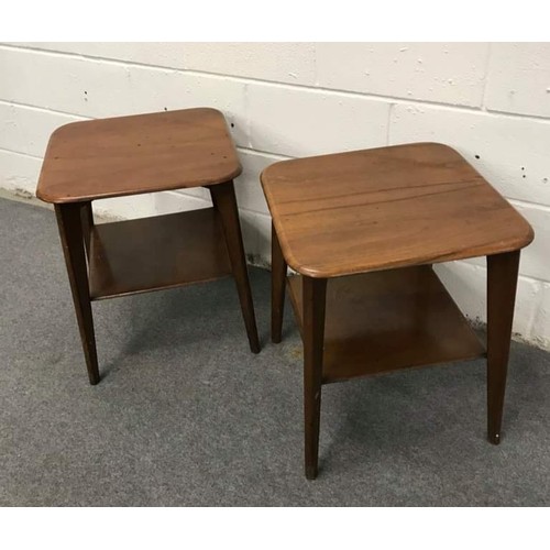 564 - A pair of retro, square form side tables, 19