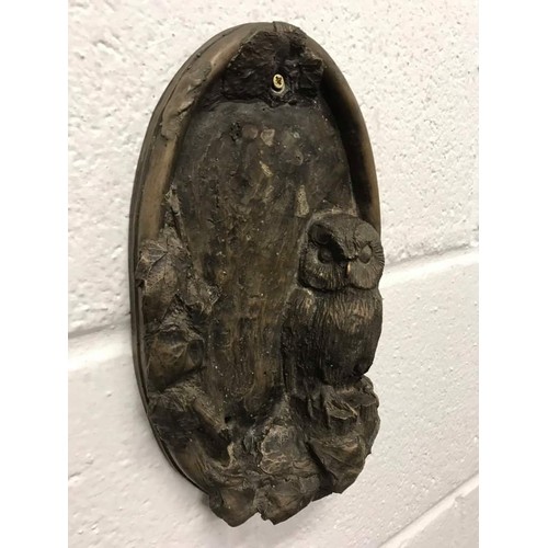 388 - Cold cast bronze model depicting an owl based on an original design by Derek Howells