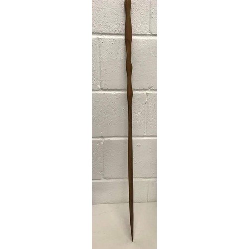 163 - Long Tribal wooden spear, 38