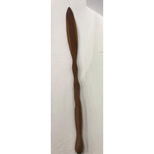 163 - Long Tribal wooden spear, 38