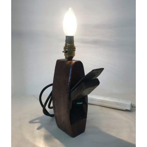 137 - Upcycled block plane lamp