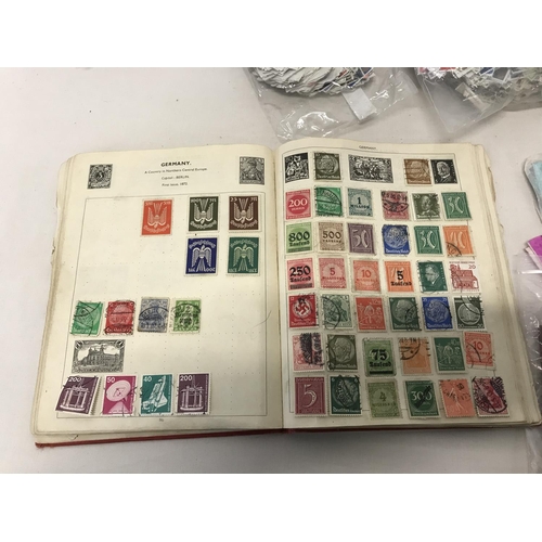 214 - Large collection of stamps & postcards, Kilo ware bags