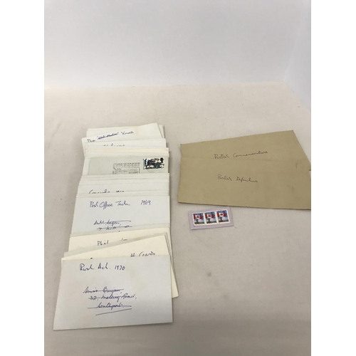 216 - Large collection of hand written envelopes containing British stamps dating back to the 1960's