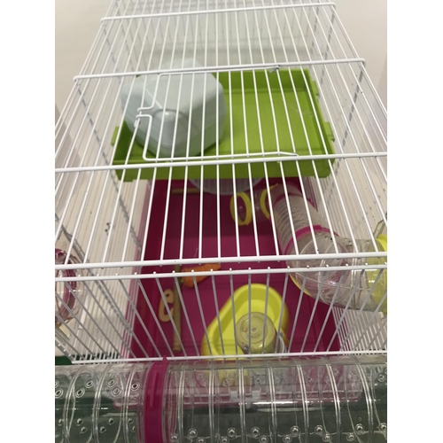 57 - Hamster activity cage with viewing tunnels