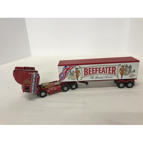 297 - Large scale model of American Truck advertising Beefeater Gin