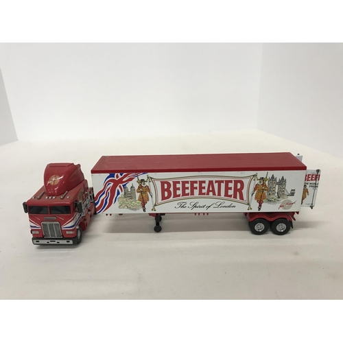 297 - Large scale model of American Truck advertising Beefeater Gin