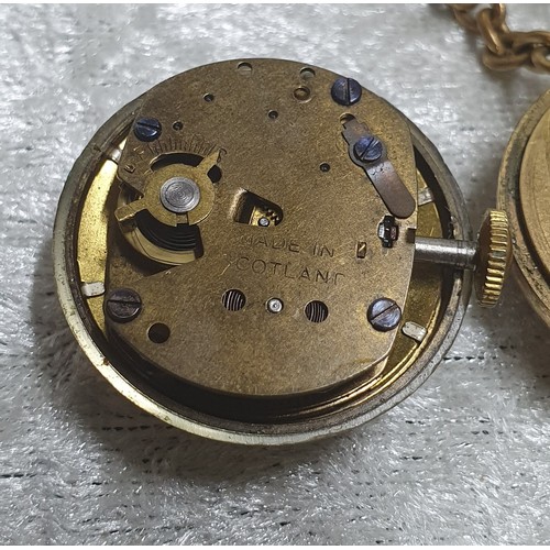 241 - Vintage good quality Timex pendant ball watch (possibly nurses watch) with brass casing and pin, Sco... 