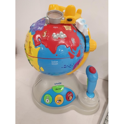 154 - 2 Electronic learning toys including V-Tech Globe (Untested)