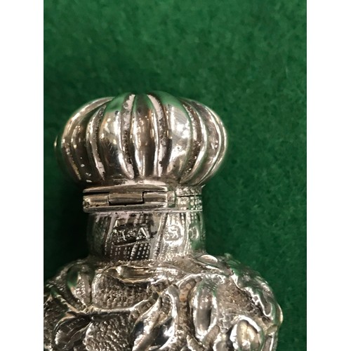 8 - Silver hallmarked detailed perfume case [ see condition report ]