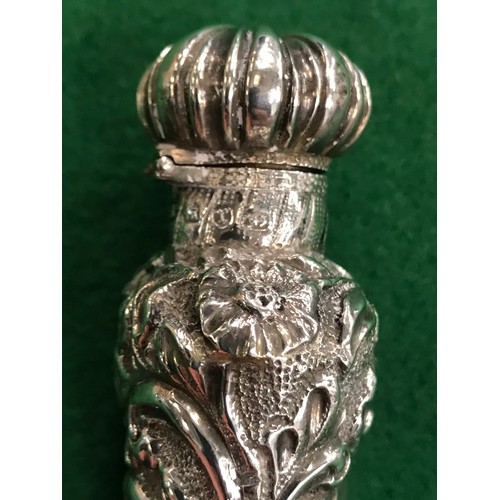 8 - Silver hallmarked detailed perfume case [ see condition report ]