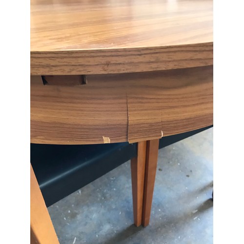 119 - Mid century teak effect table and 4 chairs