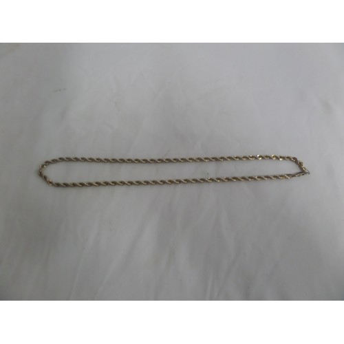 35 - 18ct gold plated rope necklace ( see condition report )