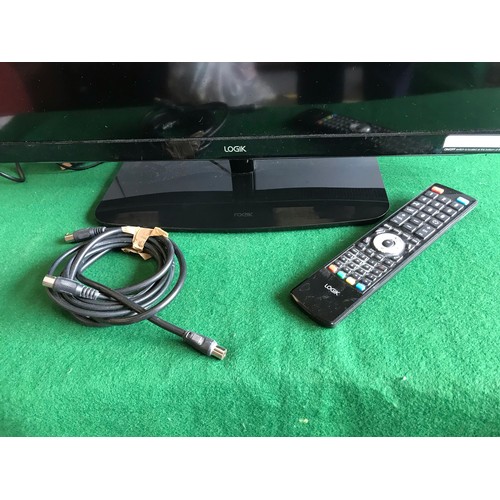 359 - LOGIK black finish Television with remote