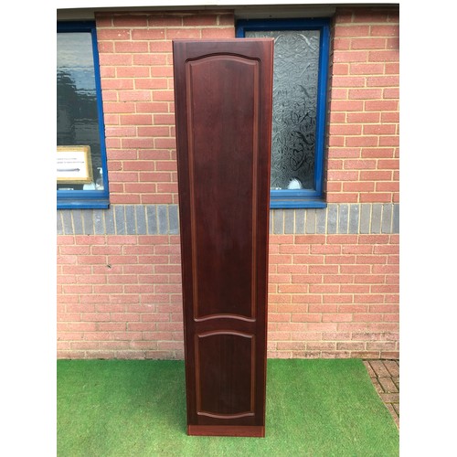 65 - Bedroom narrow wardrobe in mahogany veneer