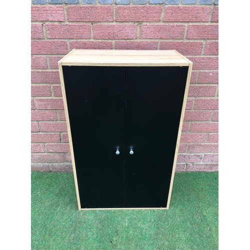 81 - Two door cupboard with 3 shelves in two tone finish