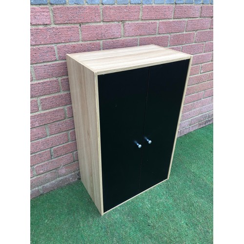 81 - Two door cupboard with 3 shelves in two tone finish