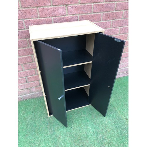 81 - Two door cupboard with 3 shelves in two tone finish