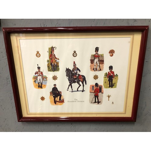85 - A lovely set of four military prints depicting British Army soldiers in various uniforms and regimen... 