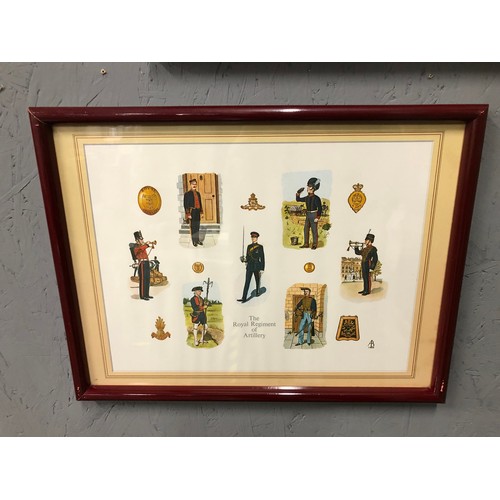 85 - A lovely set of four military prints depicting British Army soldiers in various uniforms and regimen... 