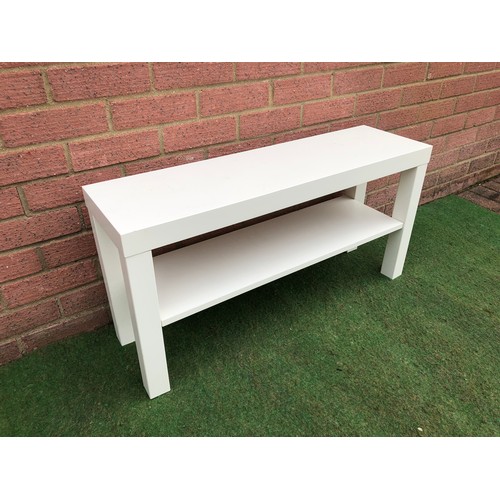 88 - A small white two tier coffee/occasional table