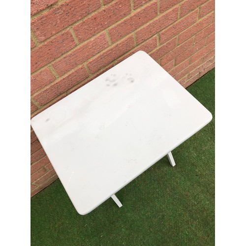 99 - Painted grey small foldable side table (see all photos)