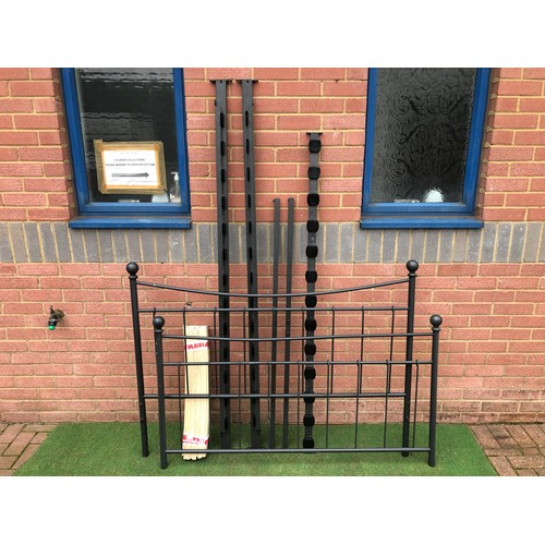 105 - Metal double bed frame with all bits and pieces