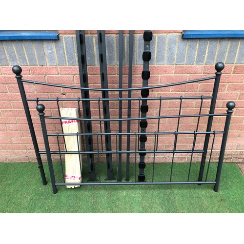 105 - Metal double bed frame with all bits and pieces