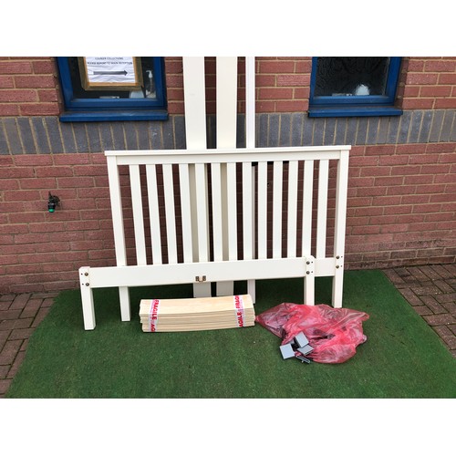 106 - White double bed frame