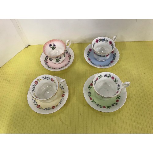 41 - Four royal Albert cup and saucers ( see condition report & pictures )