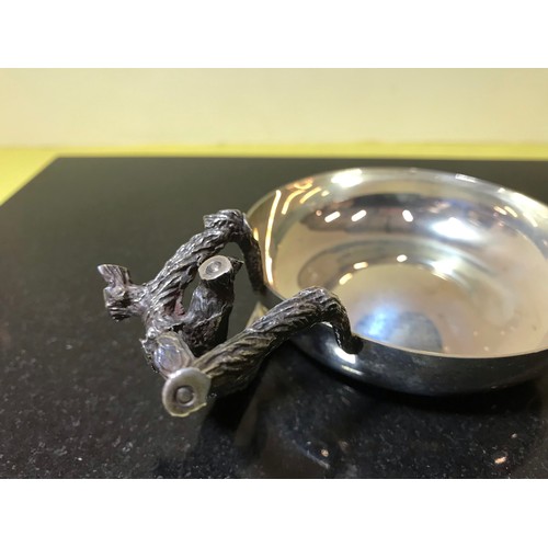 33 - Classic Solid Sterling Silver Wine Tasting Cup with London Hallmarks by Designer Anthony Elsons