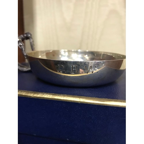 33 - Classic Solid Sterling Silver Wine Tasting Cup with London Hallmarks by Designer Anthony Elsons