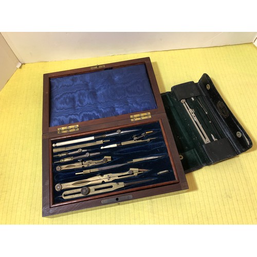 4 - Boxed and cased technical drawings geometry set