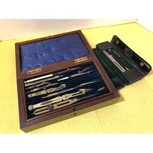 4 - Boxed and cased technical drawings geometry set