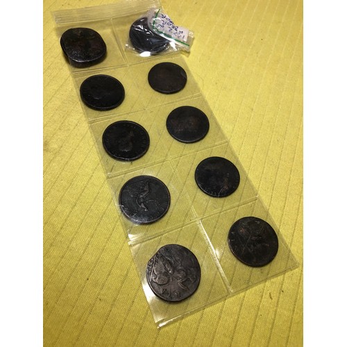 14 - A selection of old pennies