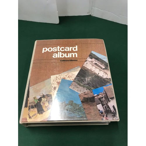 28 - Postcard album of stamp related postcards (see all pictures)