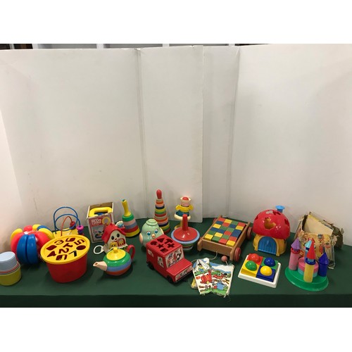 33 - Collection of vintage fisher price and other infant toys  ( see all pictures )