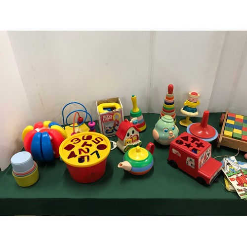 33 - Collection of vintage fisher price and other infant toys  ( see all pictures )