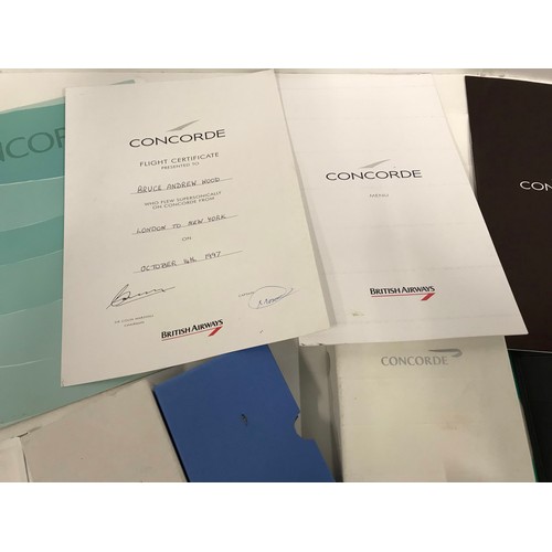 30 - Large collection of concord memorabilia of British Airways livery to include black and green wallets... 