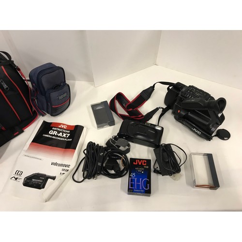 37 - JVC GR-AX7 camera - recorder/player & CANON 35mm 1:45 camera