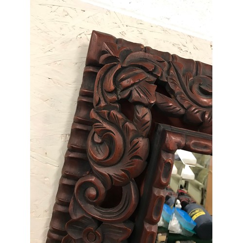 170 - 3D wooden framed bevel edged mirror