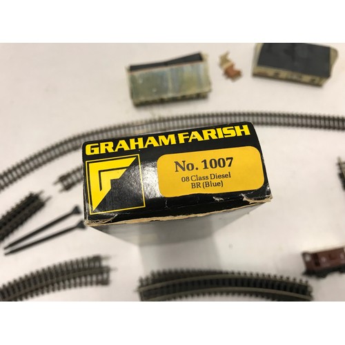 123 - GRAHAM FARISH Part train set inter city Plus boxed No. 1007  / 08 Class Diesel BR ( BLUE )see all pi... 