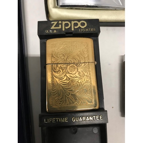 121 - Boxed Zippo and RONSON lighter plus letter opener