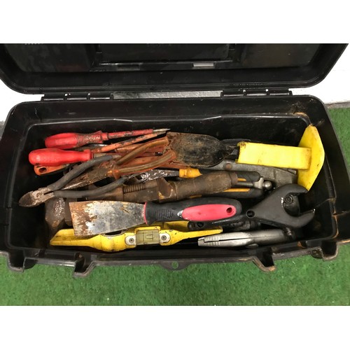 113 - 1 x plastic tool box with contents of tools see all pictures