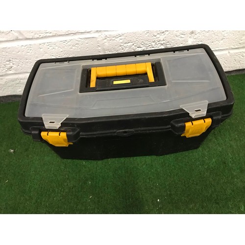 113 - 1 x plastic tool box with contents of tools see all pictures