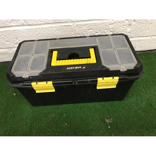 112 - 1 x plastic tool box with contents of tools see all pictures