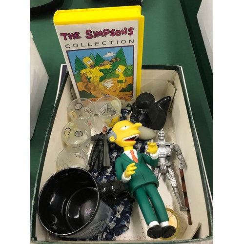 109 - SIMPSONS Collectable pieces and Star-wars AND Terminator see all pictures