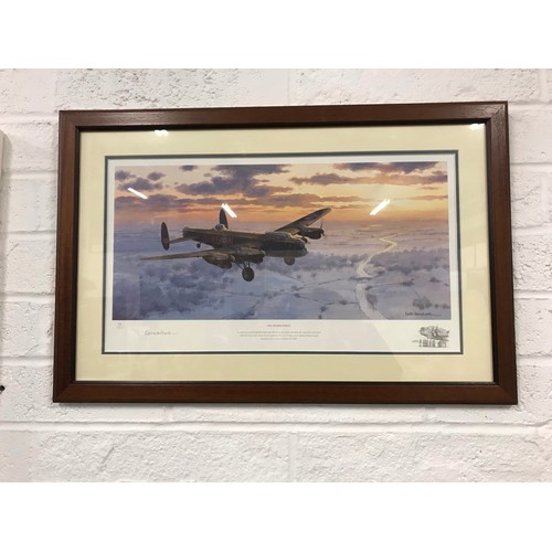 6 - Three prints of the Avro lancaster 2 x Framed 1 x Keith Woodcock  74/500 the Home comingsee all pict... 