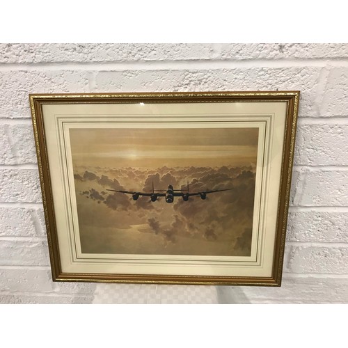 6 - Three prints of the Avro lancaster 2 x Framed 1 x Keith Woodcock  74/500 the Home comingsee all pict... 