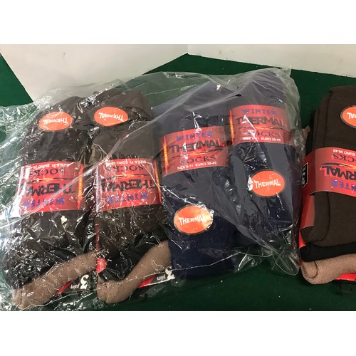 174 - Collection of Thermal socks in Brown and Black