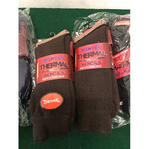 174 - Collection of Thermal socks in Brown and Black